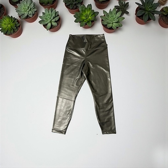 90 Degree By Reflex Pants - 90 Degree by Reflex Women's Leatherette Super Hi Rise Ankle Length Leggings‎ XL